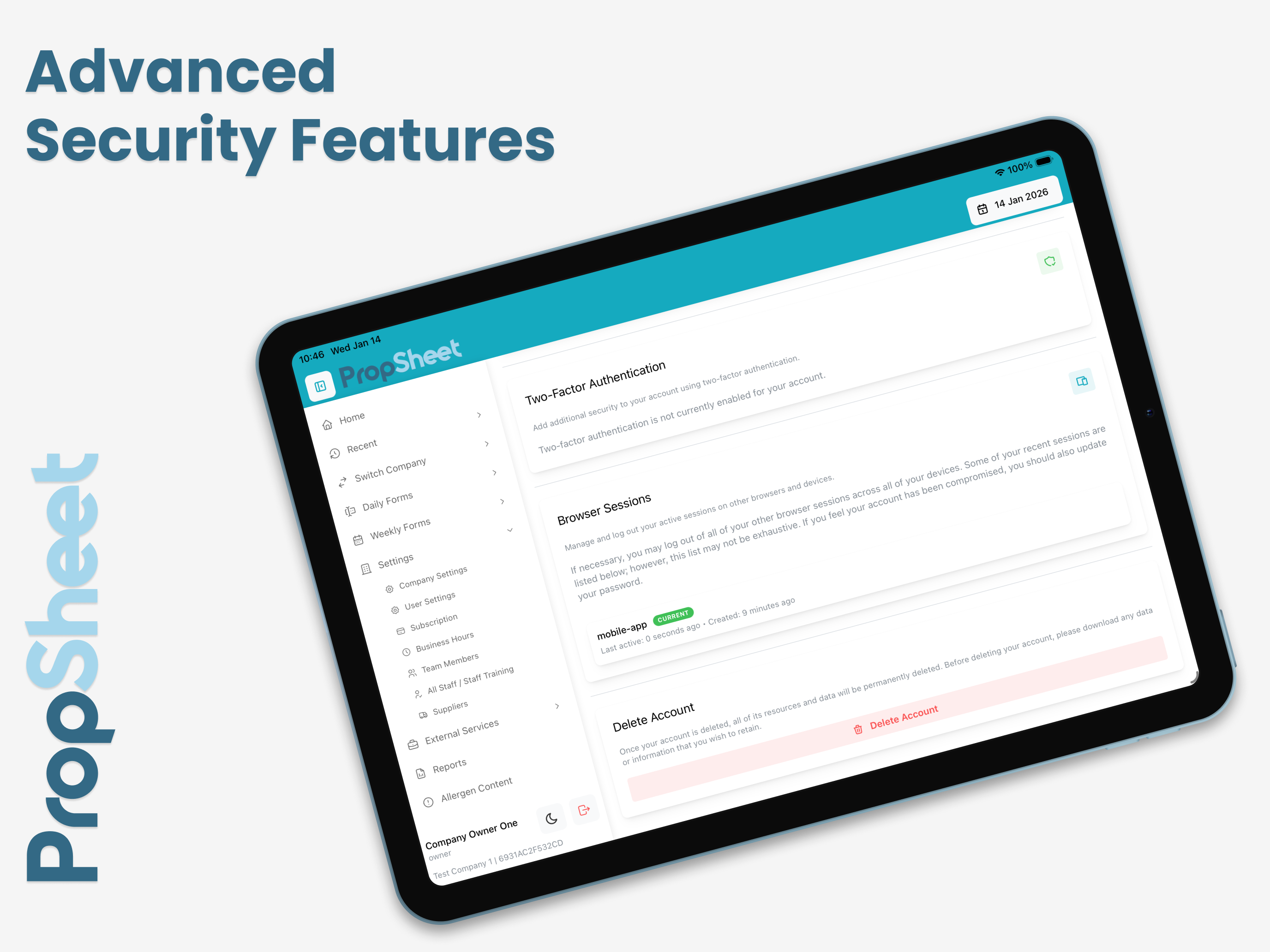 PropSheet Mobile App